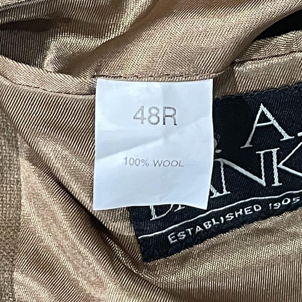 Jos. A. Bank 100% Wool Brown Blazer Sport Jacket Size 48R - Picture 10 of 10